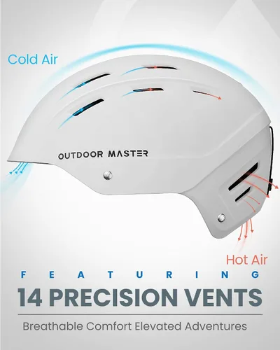Miniatura 4 de OutdoorMaster Kelvin II - Casco de esquí para deportes de nieve, casco de snowboard para hombres, mujeres y jóvenes