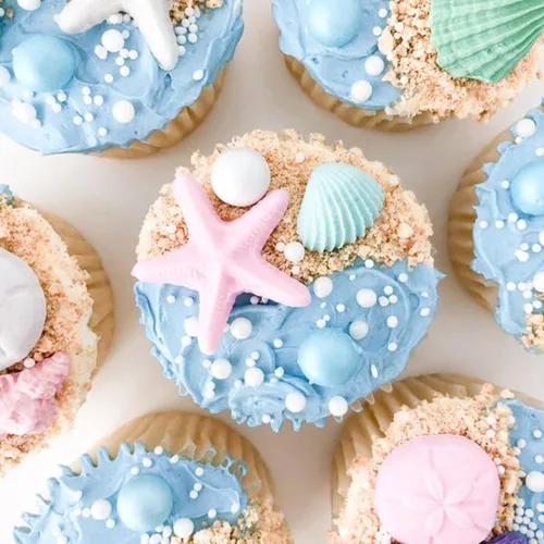 Miniatura 7 de MEMOVAN Molde de silicona bajo el mar, 3 piezas, molde de fondant marino, concha, estrella de mar, molde de silicona para hornear para debajo