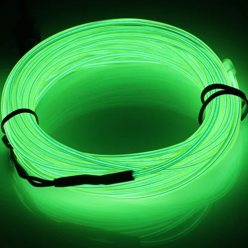 Miniatura 23 de JIGUOOR - Tira de luces de neón brillantes con cable EL y paquete de baterías, de 9.8 pies, 360 ° de iluminación, para bricolaje, festivales, Azul