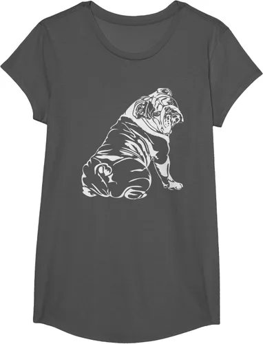 Miniatura 33 de Gracioso Bulldog Inglés playera perro Hund playera regalo, Azul (Heather blue)