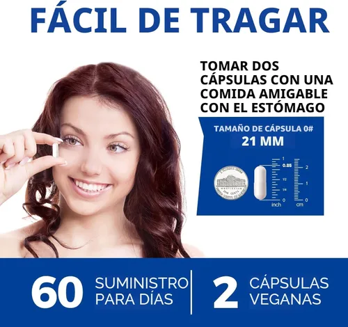 Miniatura 8 de Vitalibre Complejo de magnesio 10 en 1, 420 mg de magnesio elemental, ultra fuerza, máxima absorción, suplemento de magnesio quelado para nervios