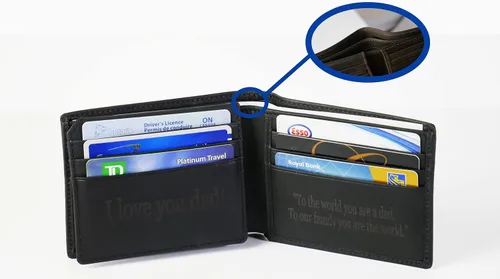 Miniatura 7 de Carteras personalizadas para hombres regalos personalizados para hombres cartera personalizada para hombres cuero de grano completo grabado