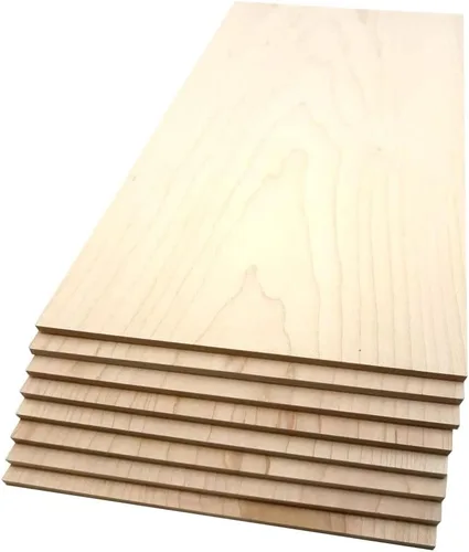 Miniatura 17 de Tablones de Madera Dura de Arce - Paquete de 2 Madera de Arce Dura para Manualidades de Madera Sin Terminar - 1/8'' (3mm) Madera Dura 100% Pura