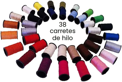 Miniatura 4 de ARTIKA Kit de costura para adultos y niños – Pequeño juego para principiantes con hilo multicolor, agujas, tijeras, dedal y clips – Kits