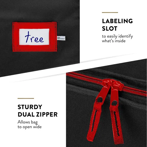 Miniatura 5 de Bolsa de alta calidad para guardar el árbol de Navidad, para árboles artificiales desarmados de hasta 7.5 pies de alto, tiene asas duraderas y un