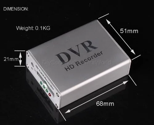 Miniatura 8 de Mini HD 1 canal Super-Smart Mini DVR, tarjeta SD de la ayuda, compresión video H.264/H.265 en tiempo real
