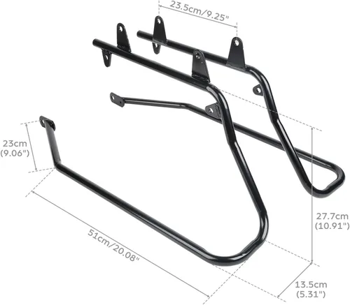 Miniatura 2 de TCT-MOTORPARTS Soportes de conversión para bolsas de sillín Guardaapoyo Compatible con Harley Heritage Springer Softail Fatboy FLSTF FLSTS 1984-2017