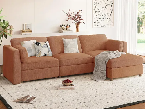 Miniatura 50 de Sofá biplaza extragrande de 83.5 pulgadas, sofás para sala de estar, sofá nube de felpilla de asiento profundo, sofá modular seccional, funda