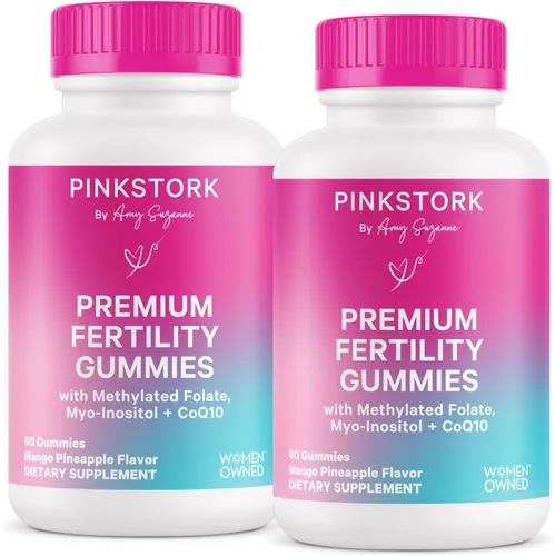 Miniatura 11 de Pink Stork Gomitas de fertilidad prémium Suplementos de fertilidad para mujeres con CoQ10, mio-inositol + vitaminas prenatales Apoyo a