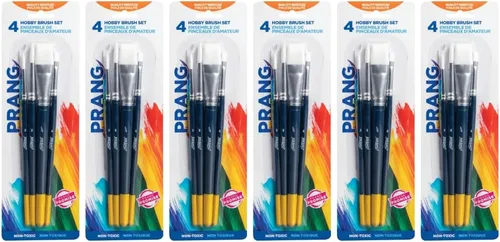 Miniatura 9 de Prang Hobby - Juego de pinceles de pintura, varios tamaños, 4 pinceles/juego, 1 juego
