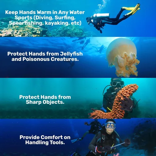 Miniatura 2 de H2ODYSSEY Guantes Therma de buceo de neopreno de 0.118 in - Guantes de agua de cinco dedos