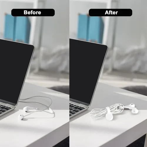 Miniatura 4 de Bridas magnéticas de silicona, bridas reutilizables para cables de carga USB, organizador de cables ligeros, imanes de refrigerador, almacenamiento
