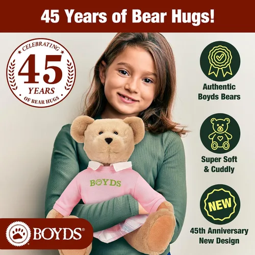 Miniatura 2 de Enesco Boyds Bears Emma Boydsley - Oso de peluche de 45 aniversario, peluche suave coleccionable de alta calidad para edades de 1 en adelante