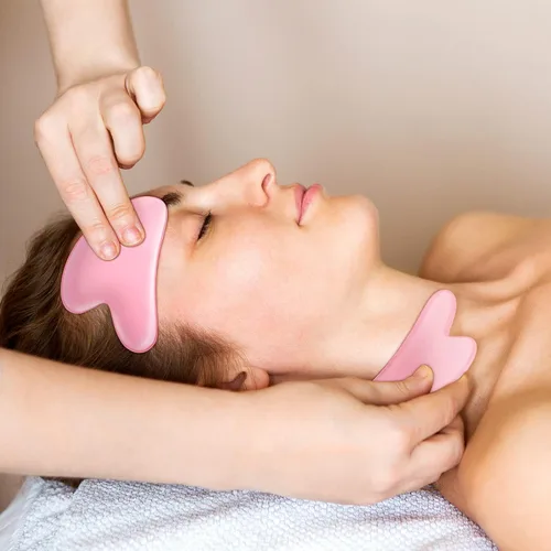Miniatura 5 de Nuanchu Juego de 4 tazas de masaje de ventosas faciales y tablas de Gua Sha, 2 herramientas de masaje Gua Sha, herramienta facial