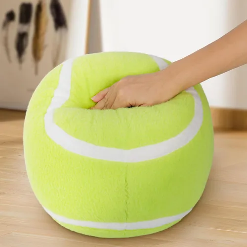 Miniatura 4 de OurHonor Pelota de Tenis de Peluche, 11.8" Juguete de Peluche de Tenis Suave Almohada Decorativa Tennisball Peluches de Tenis Esponjosos Regalo