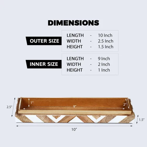 Miniatura 2 de Handicrafts Home Caja de almacenamiento decorativa grande 12x6 – Caja organizadora para mesa de café, acento moderno para decoración del hogar, caja