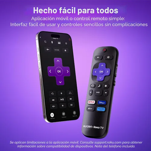 Miniatura 5 de Aurzen Proyector inteligente Roku TV con Wifi y Bluetooth, experiencia de transmisión Roku incorporada, 1080P FHD, audio Dolby