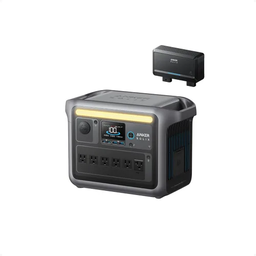 Miniatura 11 de Anker SOLIX C1000 Estación de energía portátil, generador solar de 1800 W (pico de 2400 W), carga completa en 58 minutos, batería LiFePO4 de 1056