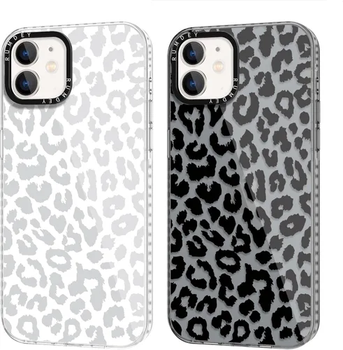 Miniatura 11 de Pack de 2 Fundas con Estampado de Guepardo para Apple iPhone 13 / iPhone 14 de 6.1 Pulgadas, Funda Transparente Linda Coquette con Patrones
