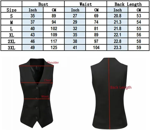 Miniatura 6 de Chaleco formal de 4 botones con cuello en V para mujer