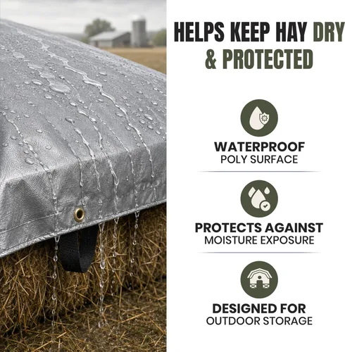 Miniatura 3 de Tarps Now Lona de heno impermeable resistente de 25 x 33 pies Cubierta de lona de polietileno multiusos de 12 mil Ojales de latón #2