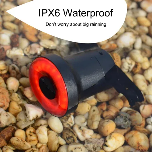 Miniatura 4 de Luz trasera inteligente para bicicleta ultra brillante, luz de bicicleta recargable encendido/apagado automático, luces LED impermeables IPX6