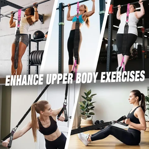 Miniatura 7 de Pull Up Assistance Bands Set, 300 lbs Max Heavy Duty Resistance Bands with Adjustable Strap, Non-Slip Handle & Door Anchor, Full Body Strength