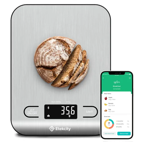 Miniatura 9 de Etekcity Báscula digital de cocina para alimentos, gramos y onzas para perder peso, hornear y cocinar, graduación precisa de 0.05 oz/1 g, 5