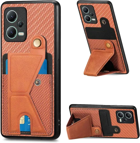 Miniatura 68 de Funda para Xiaomi Poco M5s 4G, Funda para Redmi Note 10 4G / Note 10S 4G / Note 11 SE (India) Funda de cuero PU ranuras para tarjetas Soporte