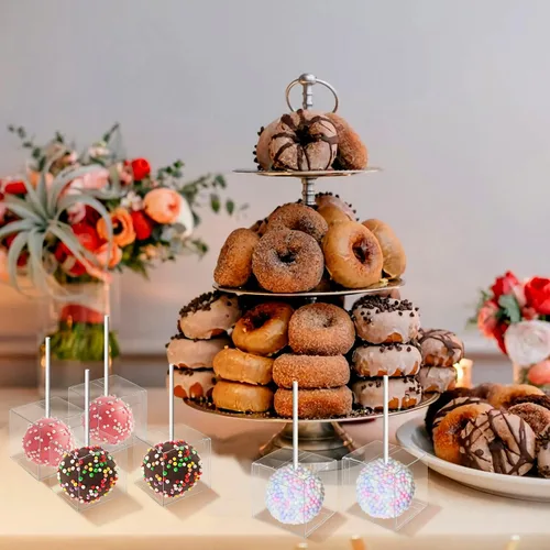 Miniatura 7 de Vowcarol Cajas para tartas para tartas, paquete de 50 cajas para tartas individuales con agujero, cajas de regalo pequeñas de 2 x 2 x 2 pulgadas