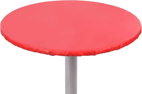 Miniatura 14 de Yourtablecloth Mantel redondo ajustable de vinilo resistente con parte trasera de franela de colores vibrantes, mantel elástico ideal para comedor