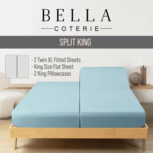 Miniatura 2 de Bella Coterie - Juego de sábanas de lujo de viscosa de bambú para cama tamaño split king 2 sábanas ajustadas para camas Sleep Number y camas 06