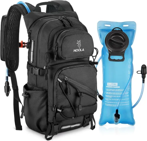 NOOLA Mochila de Hidratación con Vejiga de Agua de 3L - Mochila de Agua de 22L para Senderismo, Ciclismo, Correr, Ciclismo - Mochila Ligera de