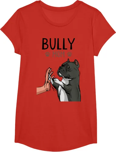 Miniatura 57 de American Bully Mom Cute Dog Mama Camiseta divertida para mujer, Blanco, S