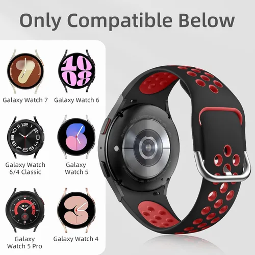 Miniatura 4 de DaQin Correa Deportiva Sin Espacio Compatible con Samsung Galaxy Watch 7/6/5/4 Banda 40mm 44mm/Galaxy Watch FE/Watch 6 4 Classic 43mm 47mm 42mm