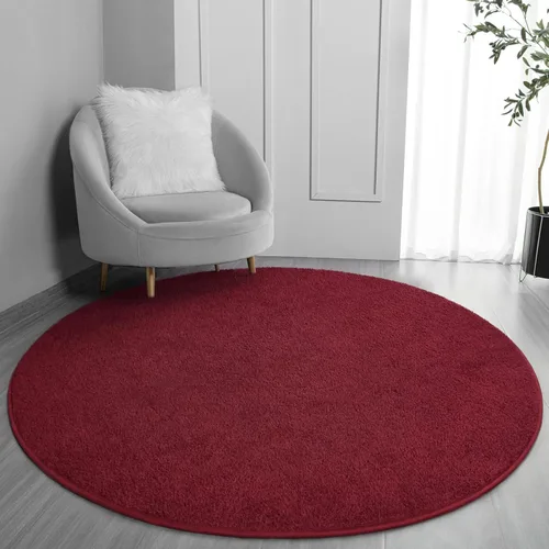 Miniatura 9 de FlyDOIT Alfombras redondas para dormitorio, sala de estar, 4 x 4, color azul marino, súper suaves, cómodas, gruesas de espuma viscoelástica