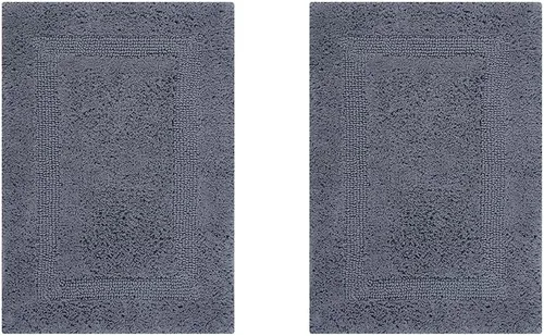 Miniatura 19 de Better Trends Alfombra de Inodoro en Forma de U Cubierta de Asiento de Inodoro de Lujo 100% Algodón Absorbente de Agua, Cubierta de Tapa Reversible