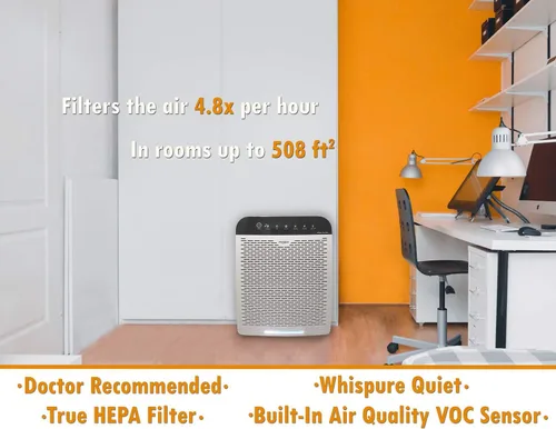 Miniatura 6 de Purificador de aire con filtro HEPA Whirlpool Whispure, WPPRO2000P, 120 volts Blanco perla