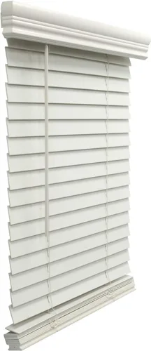 Miniatura 7 de METRO GALAXY Persianas horizontales venecianas de madera sintética de 2 pulgadas, persianas de ventana inalámbricas de montaje interior parcial, 18