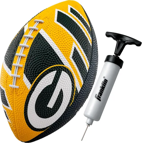 Miniatura 23 de Franklin Sports NFL Team Footballs - Rubber Youth Mini Balls for All Teams - Kids 8.5" Football + Air Pump Sets - Official NFL Licensed