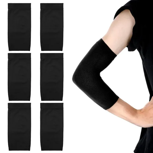 DIVINA VITAE 3 pares de fundas para tatuaje de antebrazo, manga de compresión para el antebrazo, para hombres y mujeres (negro)
