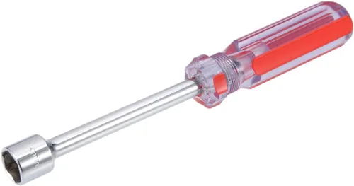 Miniatura 5 de uxcell Mango codificado rojo con llave de tuerca de 0.217 in no magnético con eje de 3,7 pulgadas