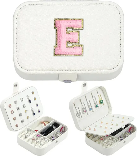 Parima Organizador de joyas de viaje y organizador de maquillaje, caja organizadora de joyas mediana Estuche de joyería de viaje Organizador de