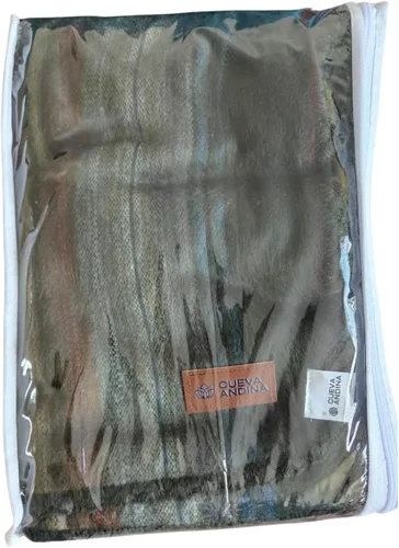 Miniatura 2 de Manta de lana de alpaca - Hermosa y cálida, 80 x 60 pulgadas, ultra suave, hipoalergénica y transpirable. (aceituna)