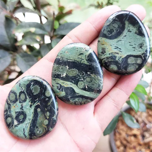 Miniatura 4 de Fekuar Piedra de cristal de jaspe kambaba natural, piedra de preocupación para el pulgar, tallada a mano, piedras de bolsillo de lágrima de cristal