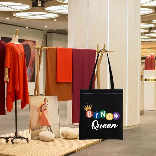 Miniatura 3 de MBMSO Bingo Queen Tote Bag Bingo Amante Regalos Divertidos Jugadores de Bingo Regalos Bingo Hombro Compras Bolsa de Bingo Juego de Jugador Regalo