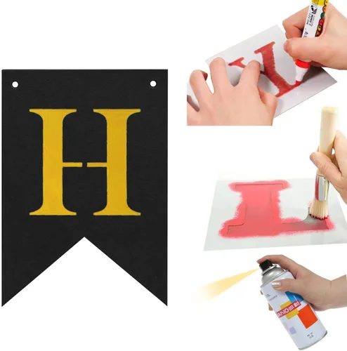Miniatura 4 de Kit de pancarta negra personalizada, divertido personalizar tu fiesta, pancarta de texto/frase personalizada, juego de banderines de papel incluye
