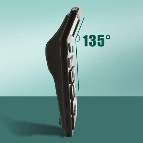 Miniatura 9 de M&G Calculadora de escritorio Calculadora de oficina de 12 dígitos con pantalla LCD grande, energía solar dual y batería, calculadora de botón