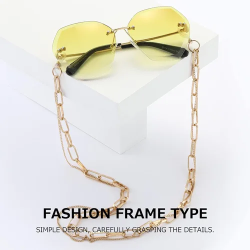 Miniatura 2 de AEVOGUE - Los lentes de sol para mujer, sin bordes, lentes de corte de diamante, de tamaño grande (AE0534)
