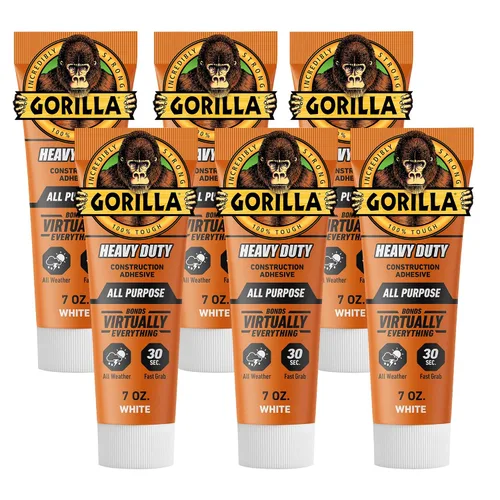 Miniatura 9 de Gorilla Adhesivo de construcción resistente, tubo de compresión de 2.5 onzas, blanco, (paquete de 5)